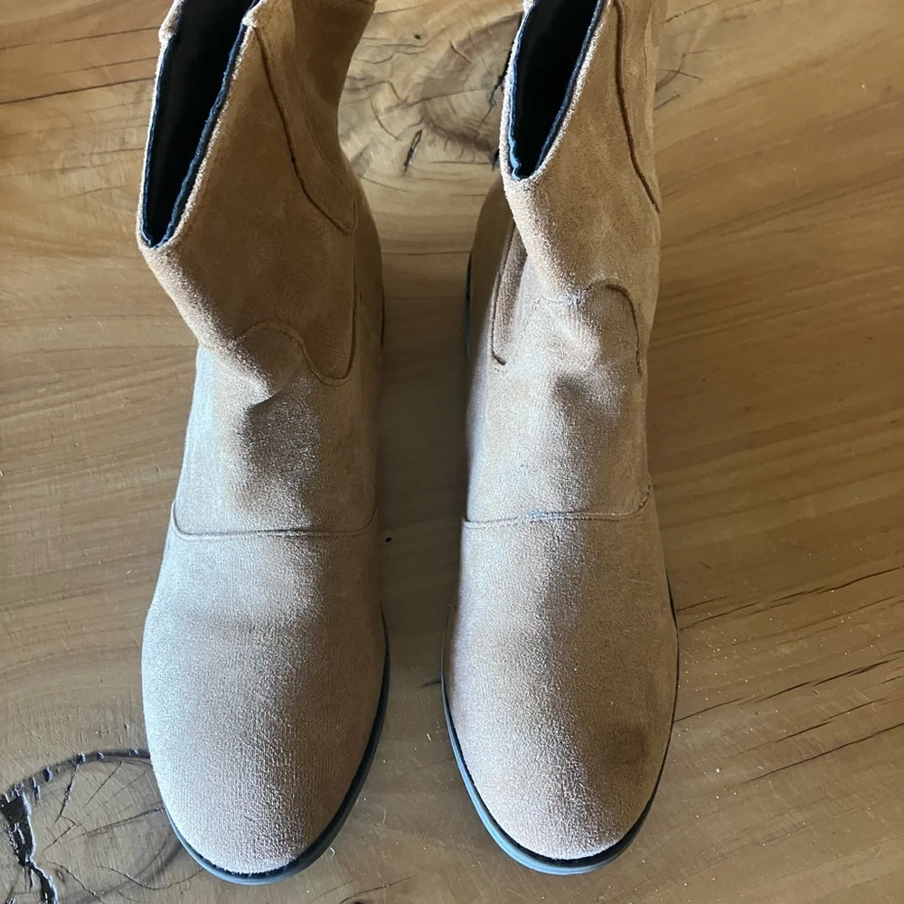 Women's Tan Suede Ankle Boots
